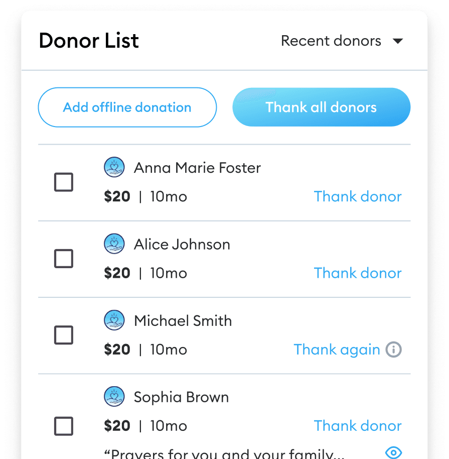 teams fundraising iphone