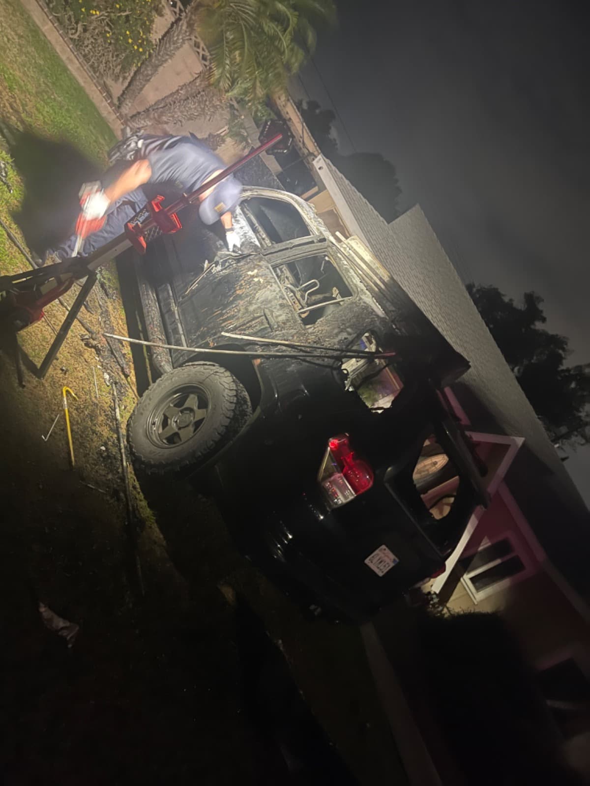 FamilyCarCaughtOnFireByArson