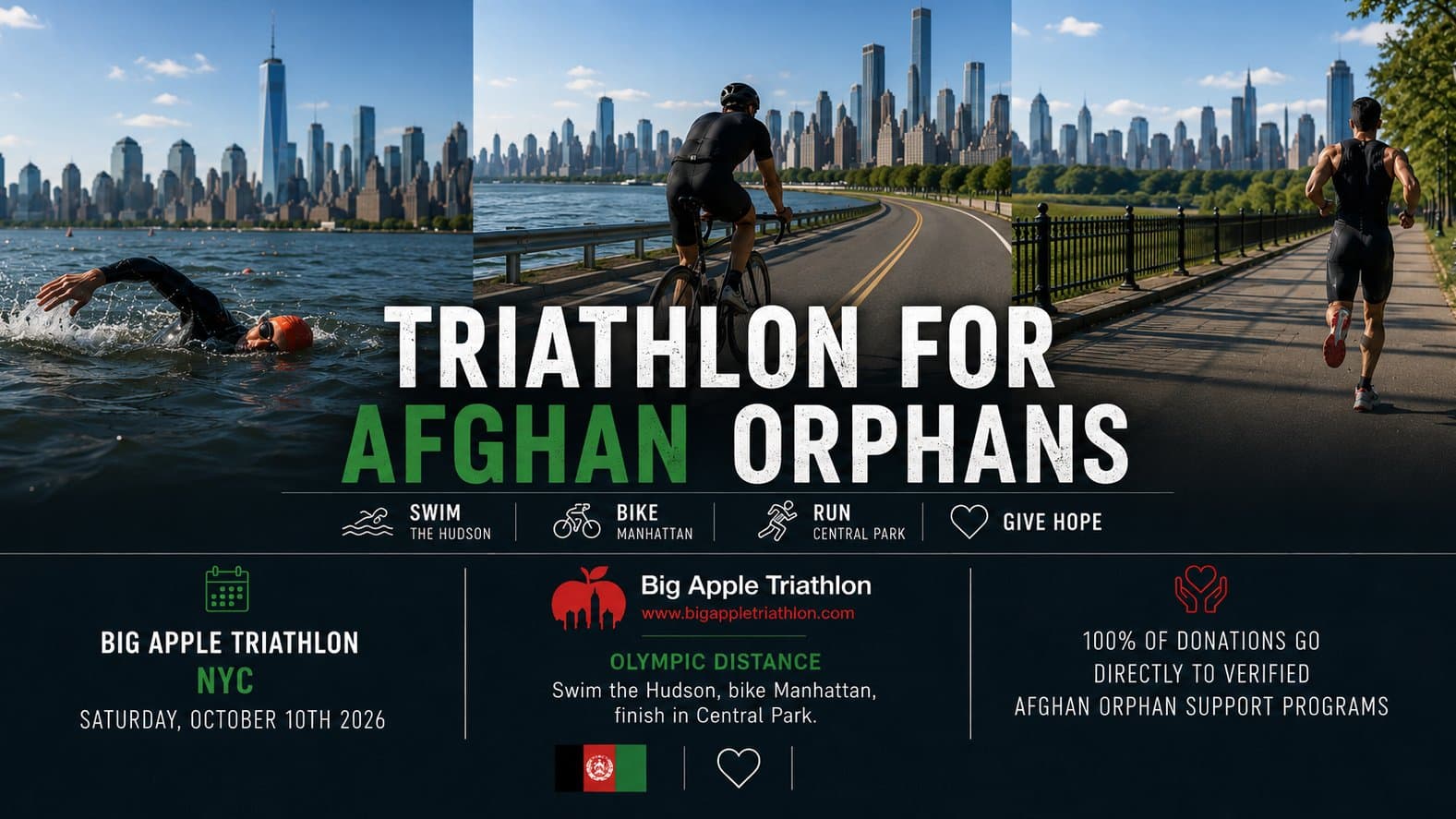 Big Apple Triathlon For Afghan Refugee Girls