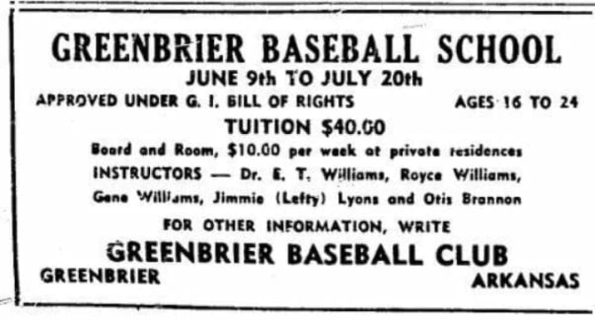 GreenbrierBaseballHistory