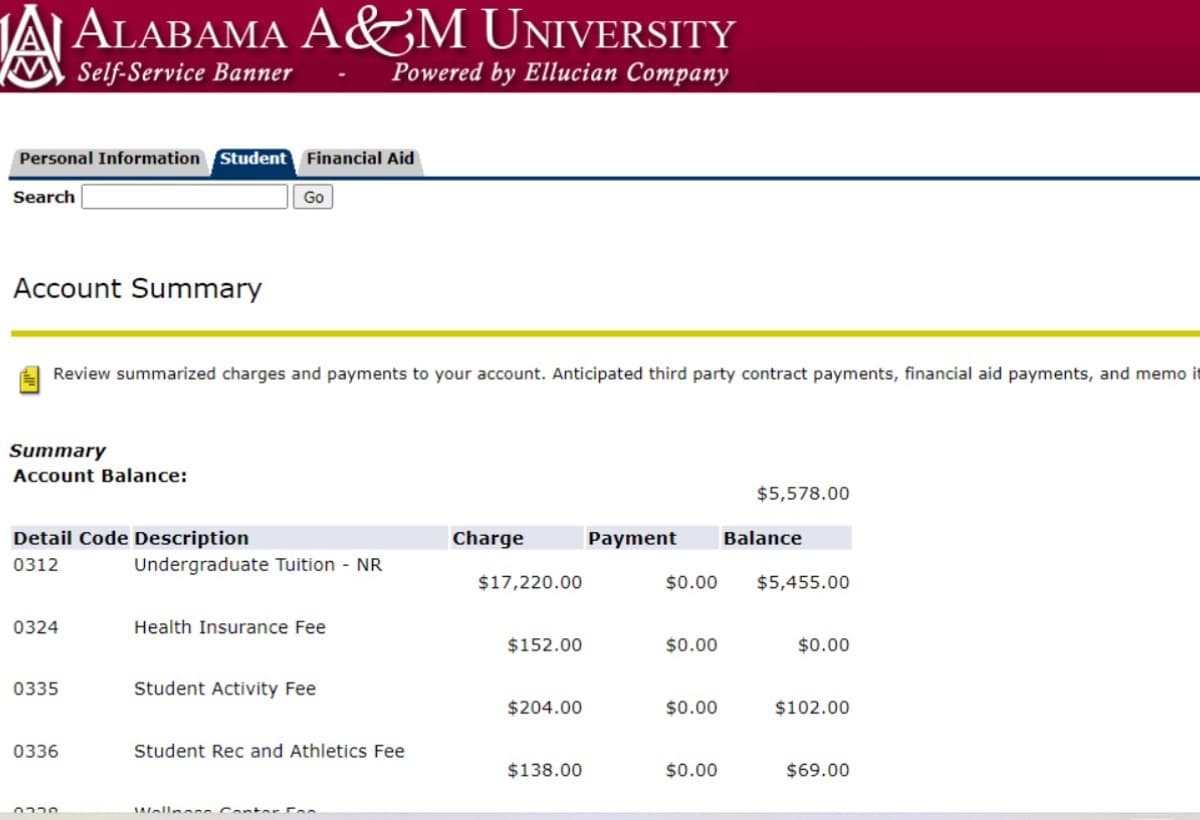 RemainingBalanceForCollege