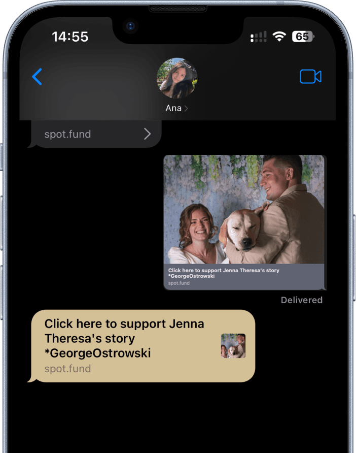 teams fundraising iphone