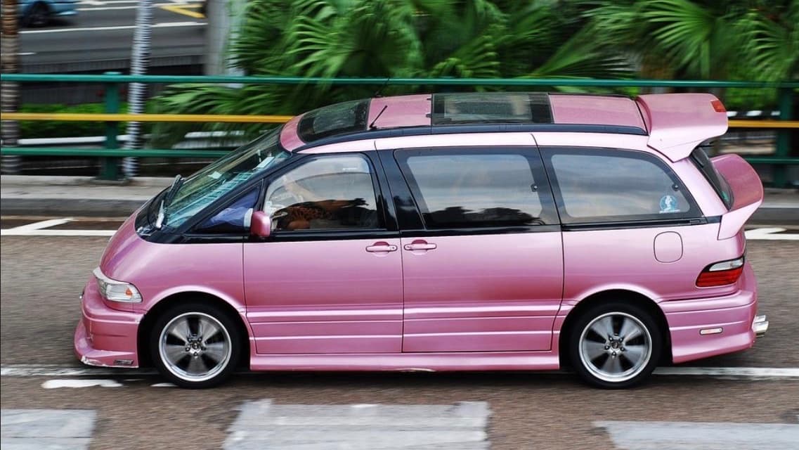 Pink pimped Out minivan