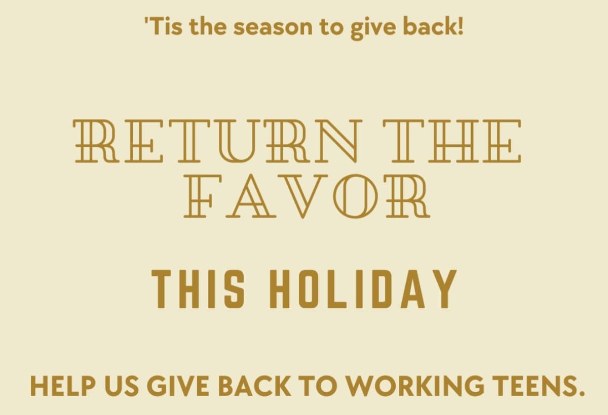 HelpWorkingTeensThisHoliday